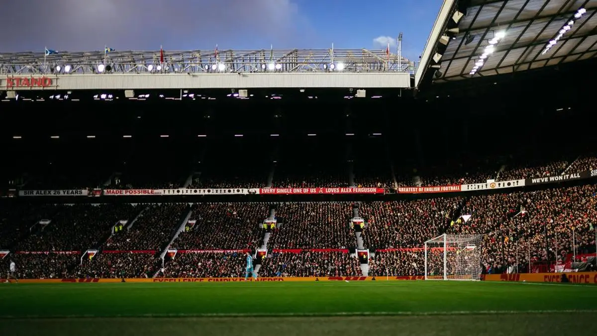 Stadion Old Trafford jelang Manchester United vs Bournemouth